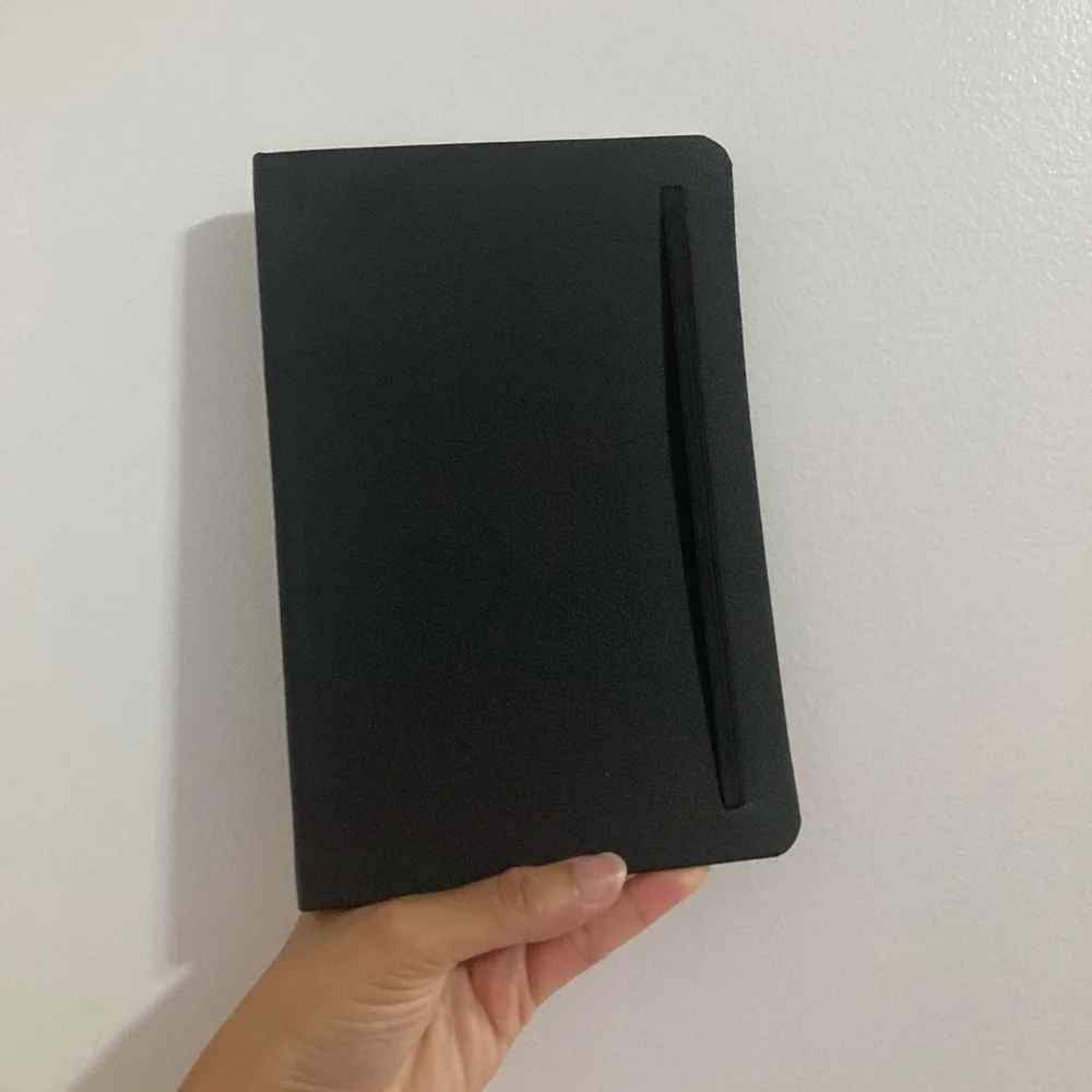 Set of 5 Black Brown Pink Notebooks and Journal Planner One Piece Chopper Stitch